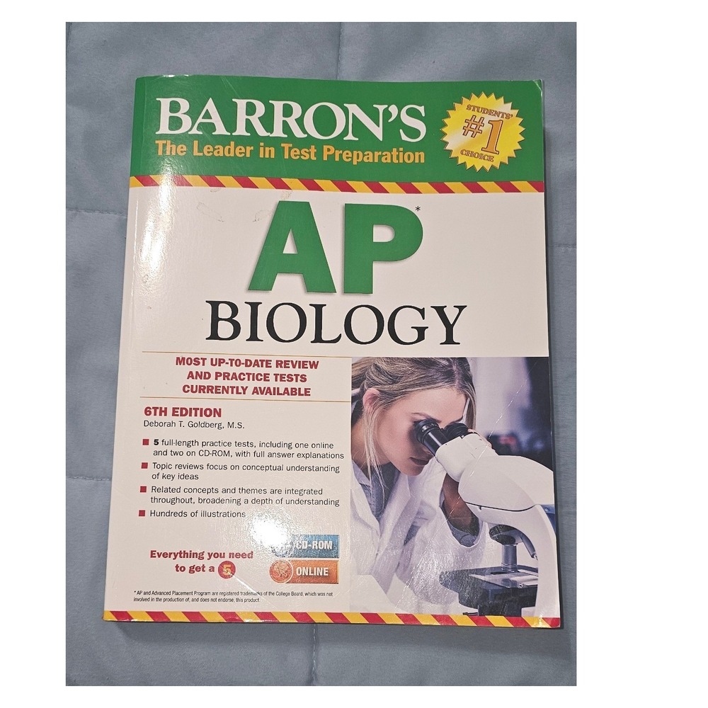 Barron's AP Biology 6th Edition Test Prep Book with CD-ROM‎ Deborah Goldberg